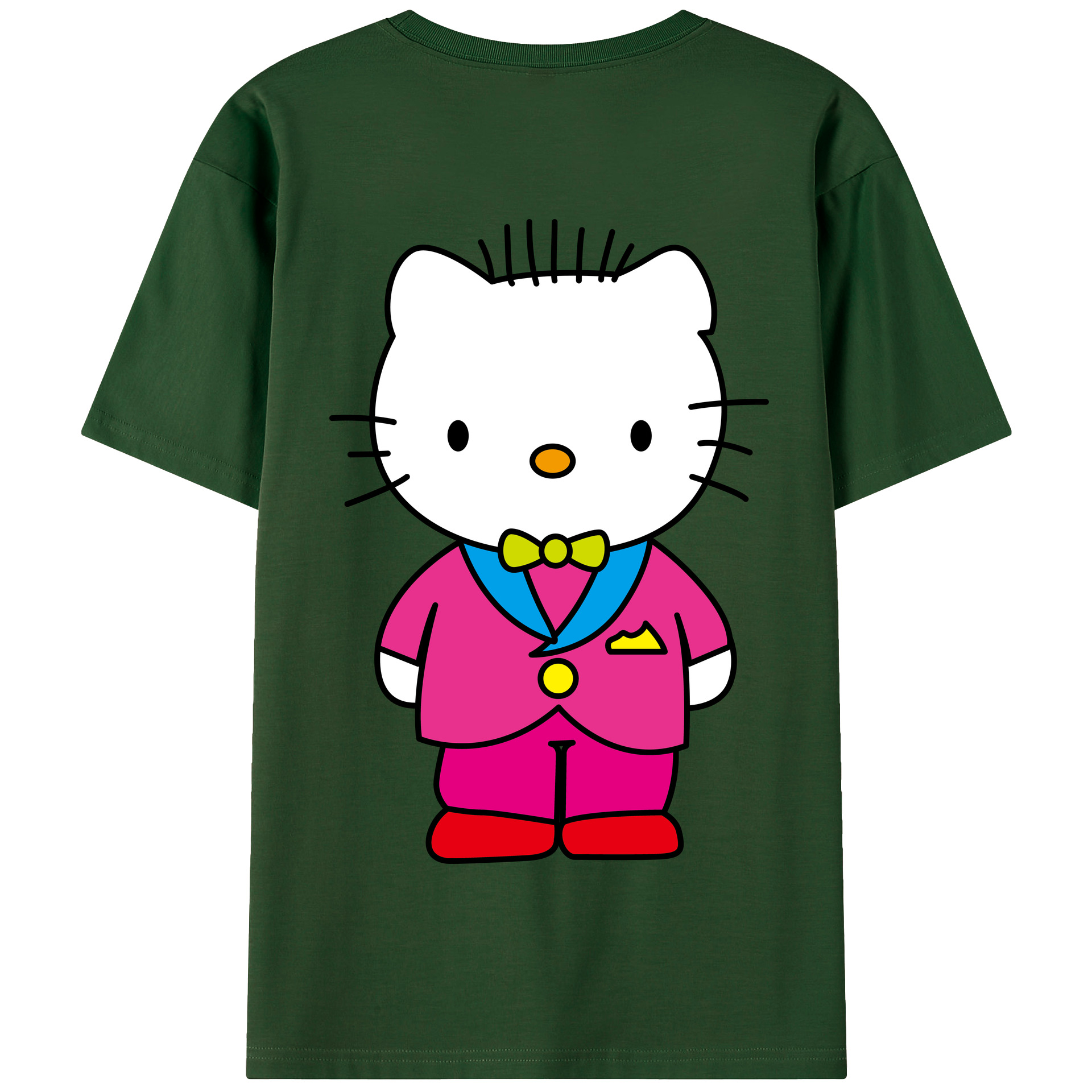 （画像用） Hello Kitty ハローキティ 綿100％半袖Tシャツ（背面プリント）